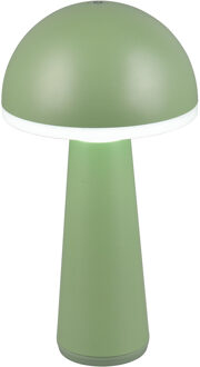 LED Tafellamp - Trion Lungo - 2W - Aanpasbare kleur - Oplaadbare batterijen - Pistachegroen - Gegoten Aluminium