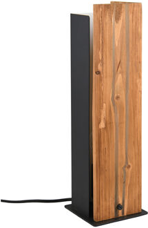 LED Tafellamp - Trion Nuri - E27 Fitting - Vierkant - Bruin - Metaal