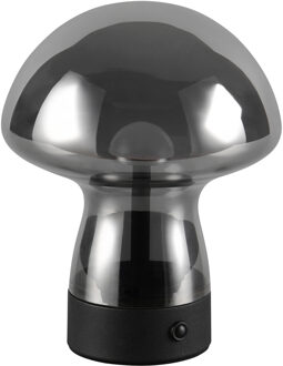 LED Tafellamp - Trion Onyx - 1x LED SMD 1.5W - Touch schakelaar - USB aansluiting - Werkt op Batterijen - IP20 - Rookkleur - Glas Warm wit