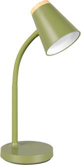 LED Tafellamp - Trion Rann - Bureaulamp - 1x SMD LED 4.5W - Warm Wit 3000K - Flexibel - Groen - Kunststof