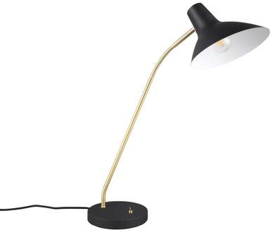 LED Tafellamp - Trion Sirin - E27 Fitting - 1 lichtpunt - Zwart Goud - Metaal