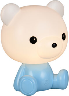 LED Tafellamp - Trion Trixa - 1x LED SMD 0.3W - RGB Kleurverandering - USB aansluiting - IP20 - Blauw - Kunststof