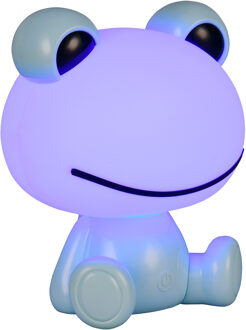 LED Tafellamp - Trion Varek - 1x LED SMD 0.3W - ON/OFF Touch - RGB Kleurverandering - USB aansluiting - IP20 - Blauw - Kunststof Warm wit