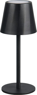 LED Tafellamp - Trion Zavio - 1x LED SMD 1.6W - Touch schakelaar - USB aansluiting - Werkt op Batterijen - IP44 - Mat Zwart - Metaal Zeer Warm Wit;Helder/Koud wit;Warm wit;Natuurlijk wit