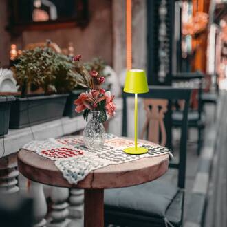 LED tafellamp Viletto, lichtgroen, IP54