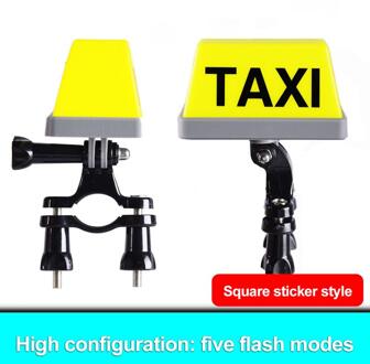 Led Taxi Teken Licht Helm/Stuur Montage Usb Oplaadbare Indicator Decoratie Kit Voor Motorfiets Driewielers 05