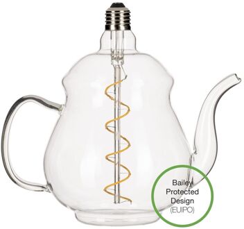 LED Teapot Earl Clear E27 - 4W / DIMBAAR 2200K