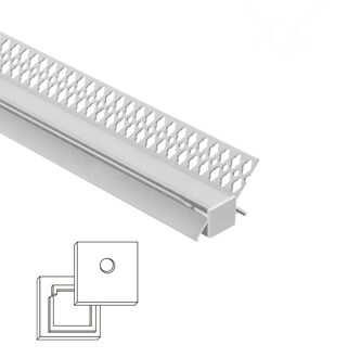 Led tegel profiel / led stuc profiel binnenhoek 3 meter - smalle variant