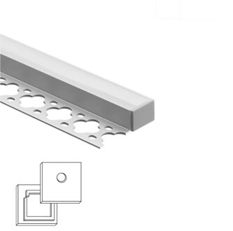 Led tegel profiel / led stuc profiel - stucstop - 3 meter - smalle variant