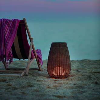 LED terraslamp Amphora, 77 cm, grafietbruin/bruin grafietbruin, bruin