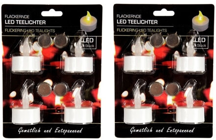 Led theelichtjes - 16x stuks - waxinelichtjes / lampjes