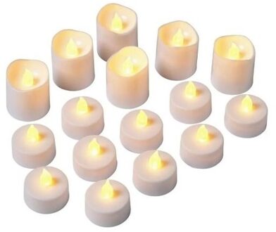 LED theelichtjes/waxinelichtjes 16 stuks flakkerend
