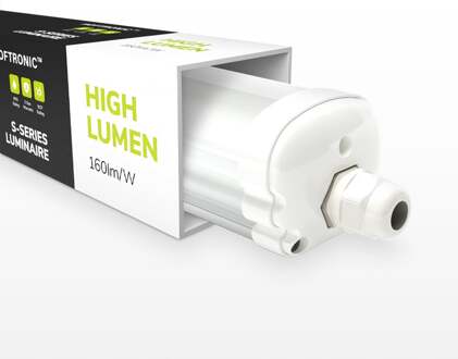 LED TL armatuur 120cm - IP65 Waterdicht - 24 Watt 3840 Lumen (160lm/W) - 4000K Neutraal wit - Koppelbaar - IK07 - S-Series Tri-Proof plafondverlichting