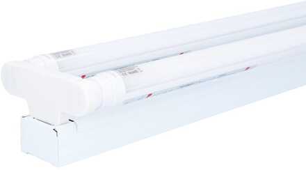 LED TL armatuur 150cm dubbel - T8 (G13) - 48 Watt 9600 lumen (200lm/W) - 6000K Daglicht wit (860) - Flikkervrij - IP20 Stofdicht Transparant