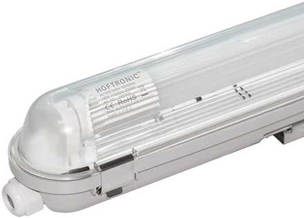 LED TL armatuur IP65 120 cm Koppelbaar 3000K incl. 18W LED buis RVS Clips