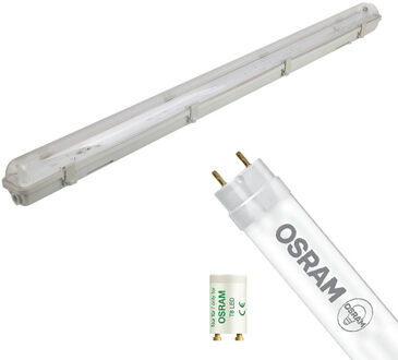 LED TL Armatuur met T8 Buis - OSRAM SubstiTUBE Value EM 830 - Aigi Hari - 120cm Enkel - 16.2W - Warm Wit 3000K