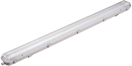 Led Tl Armatuur Met T8 Buizen - Pimosta - 120cm Dubbel - 36w - Natuurlijk Wit 4200k - Mat Grijs