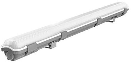 LED TL Armatuur T8 - 60cm - 9W - Waterdicht IP54 - Helder/Koud Wit 6400K - Kunststof