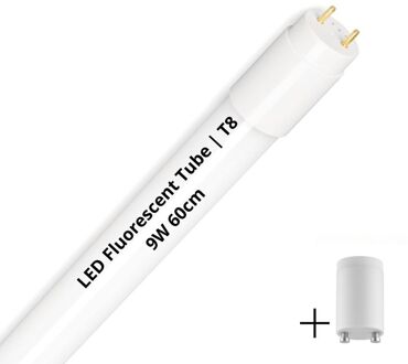 | LED TL buis | T8 | 9W | 60cm | Vervangt 18W TL Opaal