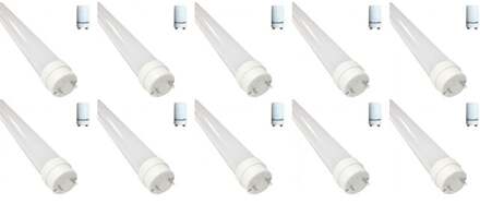 LED TL Buis T8 met Starter 10 Pack - 150cm 22W - Helder/Koud Wit 6400K