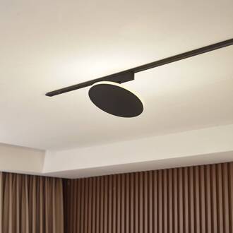 LED track lamp Lumaro, zwart, aluminium, 48V, dimbaar