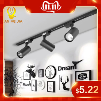 Led Track Light 220V COB Track Lights Lamp Spotlights Spot Light Rail Lighting Fixture 12W 30W 20W 40W for Store Home Decor