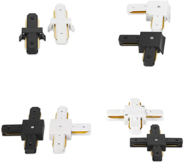 LED Track light Two Phase Track Rail Fixture Straight L Connector for track lights Fixture System Auminum Rail Connector