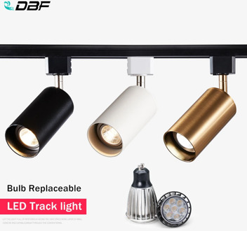 LED Track Light with Relpaceable GU10 Bulb Ceiling Spot Light 2 Wires LED Rail Track Lighting Decor Led Spotlight for Shop Store