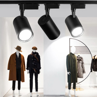 Led Track Lights 220V COB Track Lamp Lighting Fixture 12W 20W 30W 40W Spotlights Rail Lamps for Cloth shop Home Lighting Bedroom