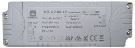 LED Trafo 60 Watt - 12 Volt - CV - Dimbaar