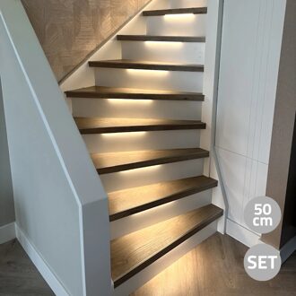 Led trapverlichting set cob - complete set - helder wit 50 cm