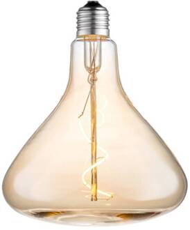 LED-trechterlamp, E27 4W, amber, Ø 14 cm, 2700K
