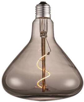 LED-trechterlamp, E27 4W, rookkleurig, Ø 14 cm, 1800K rookgrijs