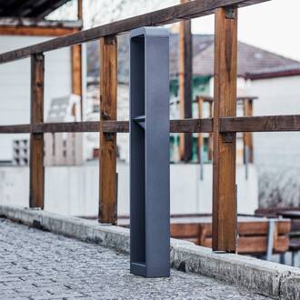 LED tuinpadverlichting Darko, 100cm, grijs, metaal, IP54 donkergrijs