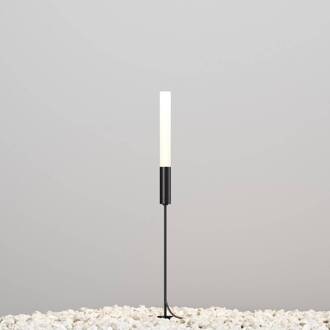 LED tuinpadverlichting Flare, 59cm, grondspies, grafiet, IP65 grafiet, wit