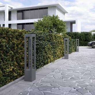 LED tuinpadverlichting Lienna, 90 cm, grijs, metaal, IP65 donkergrijs