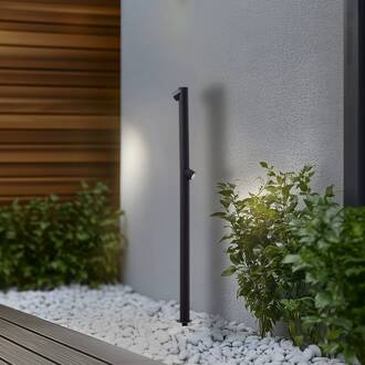 LED tuinpadverlichting Luzian, hoogte 120 cm, zwart, grondpen antraciet