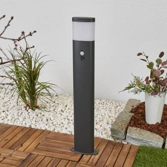 LED tuinpadverlichting Marius, 80 cm, antraciet, sensor antraciet, wit