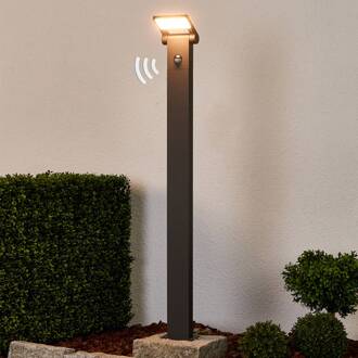 LED tuinpadverlichting Marius met sensor, 100 cm grafietgrijs, wit