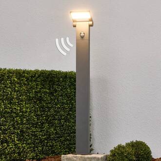 LED tuinpadverlichting Marius met sensor, 80 cm grafietgrijs, wit