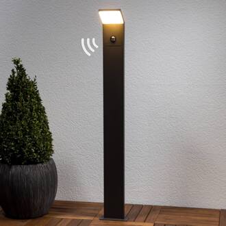 LED tuinpadverlichting Nevio, sensor, 100cm, antraciet grafietgrijs, wit