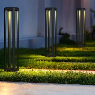 LED tuinpadverlichting Royal Mile, grijs, hoogte 80 cm, aluminium