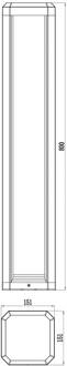 LED tuinpadverlichting Rubkat, grijs, hoogte 80 cm verkeersgrijs B (RAL7043)