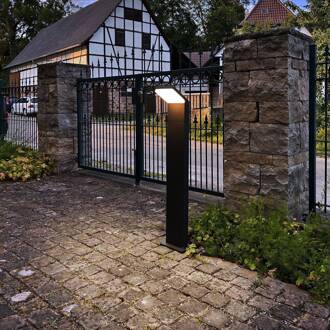 LED tuinpadverlichting Tucanae, grijs, hoogte 100 cm, IP65, metaal donkergrijs metallic RAL 840-M