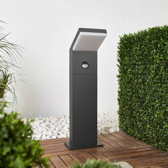 LED tuinpadverlichting Yolena, sensor, 60 cm, antraciet donkergrijs, wit