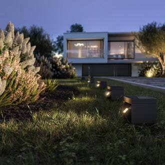 LED tuinspot op zonne-energie Alea antraciet 15 x 15cm IP65