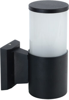 LED Tuinverlichting - Buitenlamp - Kavy 2 - Wand - Aluminium Mat Zwart - E27 - Rond