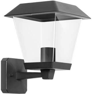 LED Tuinverlichting - Buitenlamp Nostalgisch - Aigi Nosta Up - E27 Fitting - Mat Zwart - Aluminium