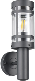 LED Tuinverlichting - Buitenlamp - Wandlamp - Trion Paulo - E27 Fitting - Spatwaterdicht IP44 - Antraciet - Metaal Grijs