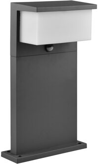 LED Tuinverlichting met Bewegingssensor - Staande Buitenlamp - Trion Sino - 13W - Warm Wit 3000K - Rechthoek - Mat Antraciet - Aluminium - 45cm